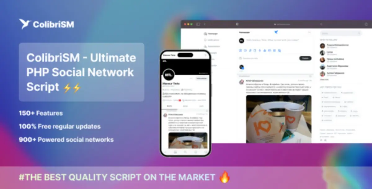 ColibriSM - The Ultimate Social Network PHP Script